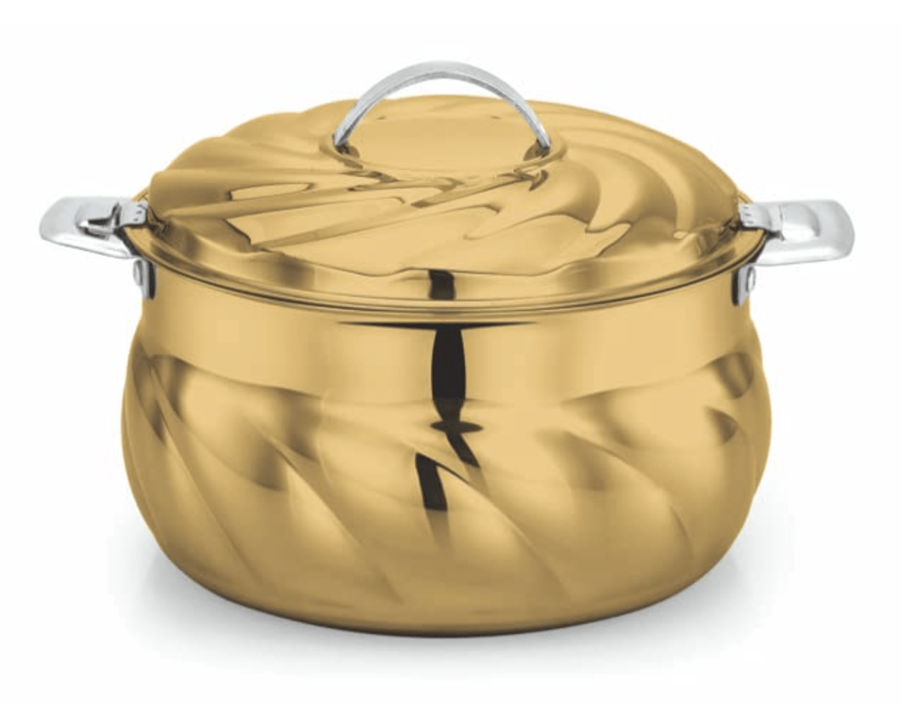 PRAY-LADY Praylady S-Model Hotpot Gold | சிறந்த தோற்றத்தை அளிக்கும் எக்ஸோடிக் டிசைன் | ஸ்டீல் மூடியுடன் கூடிய இன்சுலேட்டட் ஸ்டெயின்லெஸ் ஸ்டீல் கேசரோல் | ஹாட் பாட் சர்விங் கேசரோல்கள்/சப்பாத்தி பாக்ஸ்/ஹாட் கேஸ் (3500 ML) 