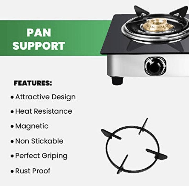 Greenchef Crystal Glass Top Gas Stove, Black (2 Burner) (2 Burner), Manual