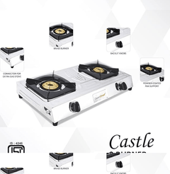 Greenchef Castle Stainless steel Manual Gas stove (2 Burner)-2