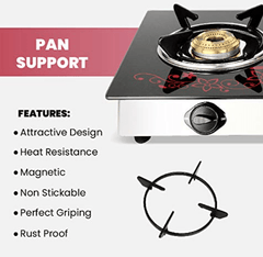 GREENCHEF Crystal Plus 2 Burner Glass Gas Stove (Black , Red), Manual-2
