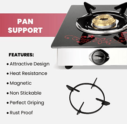 GREENCHEF Crystal Plus 2 Burner Glass Gas Stove (Black , Red), Manual