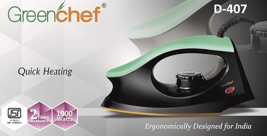 Greenchef D - 407 1000W 1000 W Dry Iron (Black)