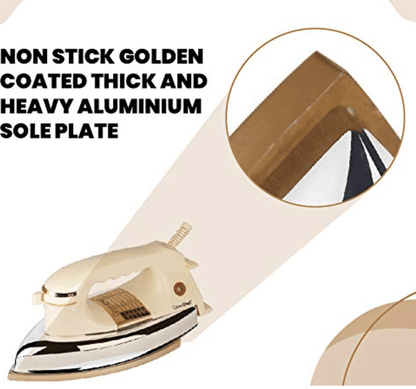 Greenchef D - 907 Quick Heating 1000 W Dry Iron (Yellow)