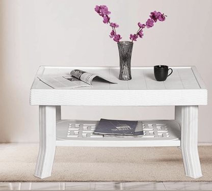 Supreme Vegas Plastic Center Table (Milky White)