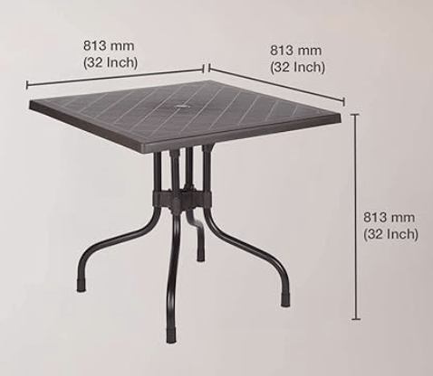 घर के लिए सुप्रीम ऑलिव 4 सीटर प्लास्टिक डाइनिंग टेबल 