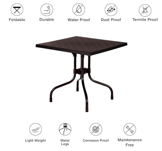 Supreme Lumina Set of 4 Chairs and 1 Olive Table (Globus Brown), (Model: LuminaOliveGlobusBrown5), Four Seat