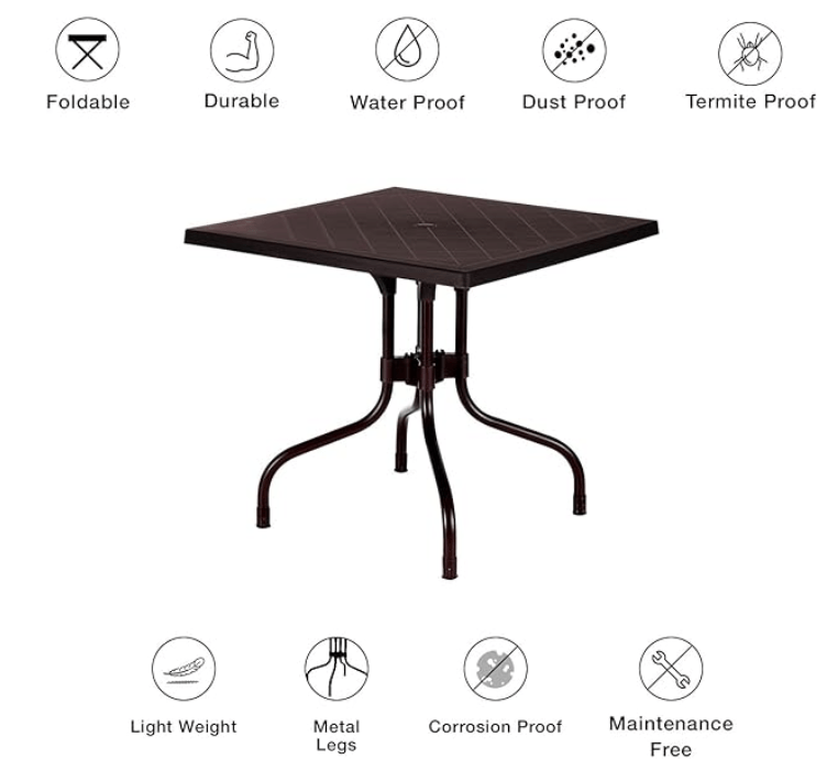 Supreme Lumina Set of 4 Chairs and 1 Olive Table (Globus Brown), (Model: LuminaOliveGlobusBrown5), Four Seat-2
