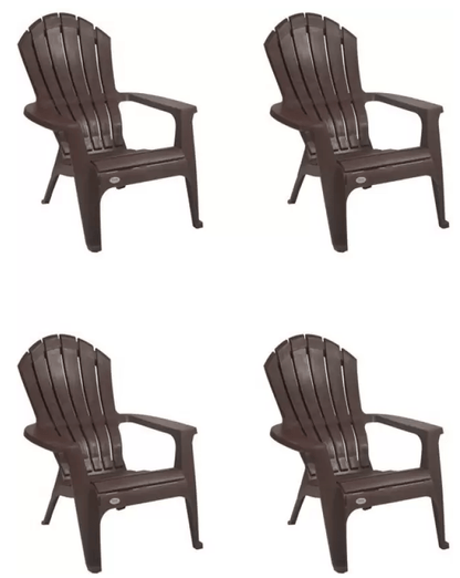 सुप्रीम रिलैक्स 4 कुर्सियों का सेट, ग्लोबस ब्राउन प्लास्टिक कैफेटेरिया कुर्सी (भूरा, 4 का सेट, पहले से असेंबल किया हुआ)