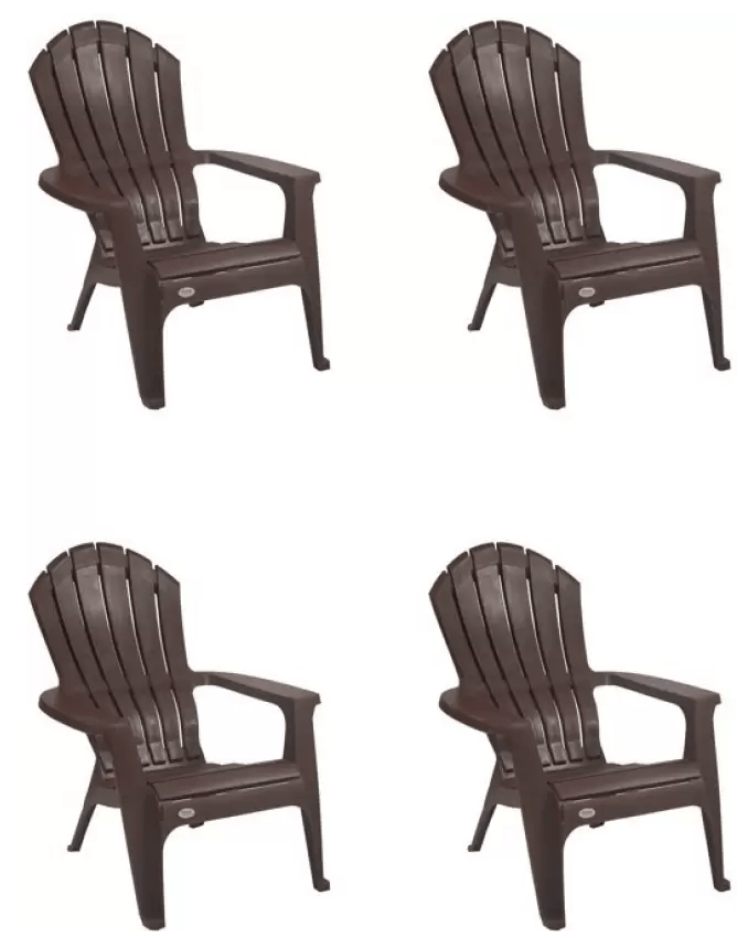 Supreme Relax Set Of 4 Chairs, Globus Brown Plastic Cafeteria Chair  (Brown, Set of 4, Pre-assembled)-1