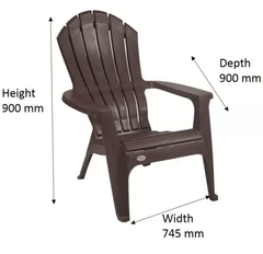Supreme Relax Set Of 4 Chairs, Globus Brown Plastic Cafeteria Chair  (Brown, Set of 4, Pre-assembled)-2