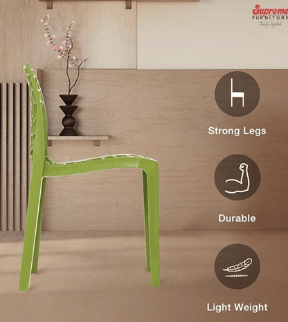 சுப்ரீம் வலை பிளாஸ்டிக் நாற்காலி (மெஹந்தி கிரீன், 2 தொகுப்பு) 