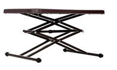 Supreme Scissor Height-Adjustable Rectangular Multi-Purpose Contemporary Plastic Folding Table (Globus Brown)-2
