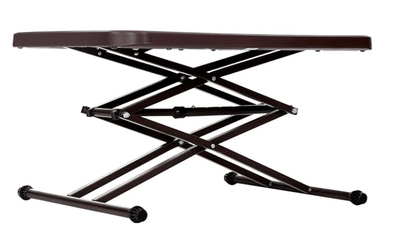 सुप्रीम सिज़र ऊंचाई-समायोज्य आयताकार बहुउद्देश्यीय समकालीन प्लास्टिक फोल्डिंग टेबल (ग्लोबस ब्राउन) 