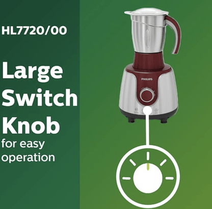 Philips HL 7720 750-Watt Mixer Grinder with 3 Jars (Multicolour)
