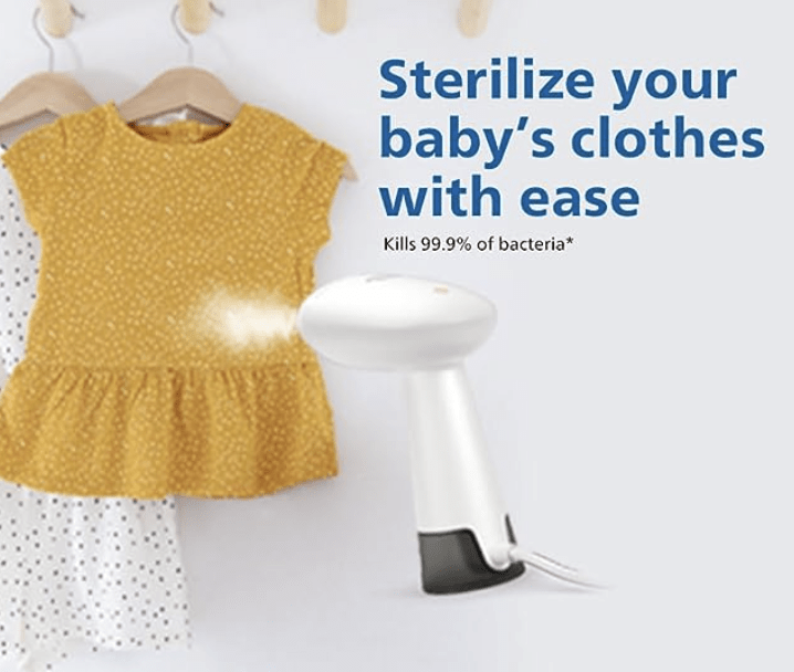 PHILIPS Handheld Garment Steamer STH1010/10 - Compact, Convenient Vertical Steaming, 900 Watt Quick Heat Up, up to 18g/min steam, Kills 99.9%* Bacteria