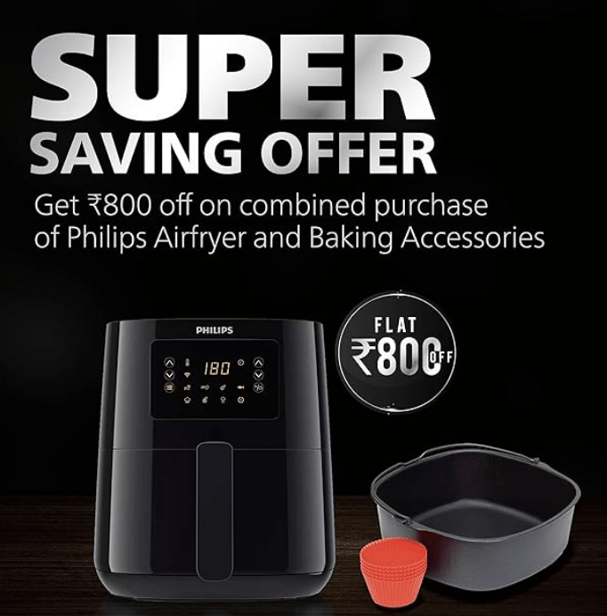 PHILIPS Digital Connected Smart Air Fryer–India’s No.1 Air Fryer Brand, Voice assistant control and Touch Panel,Wifi enabled,Uses upto 90% less fat,13-in-1 cooking functions,4.1 Liter,Black(HD9255/90)-4