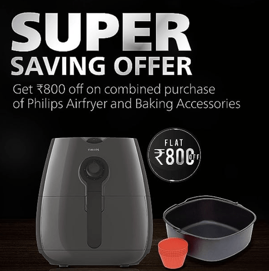 PHILIPS Air Fryer - India’s No.1 Air Fryer Brand, With Rapid Air Technology, Uses up to 90% less fat, 1425W, 4.1 Liter, (Grey) (HD9216/43)