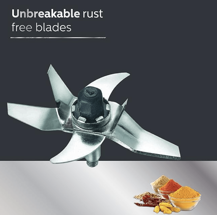 Philips Viva Collection HL7701/00 Mixer Grinder, 750 Watts, 4 Jars (Elegant Lavender and White)