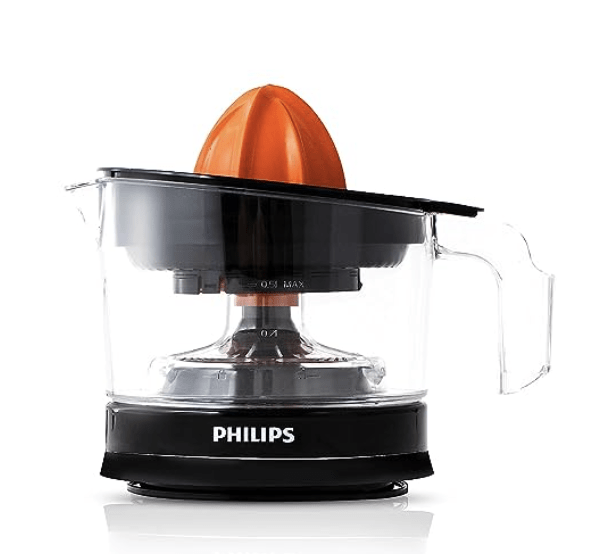 பிலிப்ஸ் சிட்ரஸ் பிரஸ் ஜூஸர் HR2777/00, கருப்பு &amp; டிரான்ஸ்பரன்ட், நடுத்தரம் 