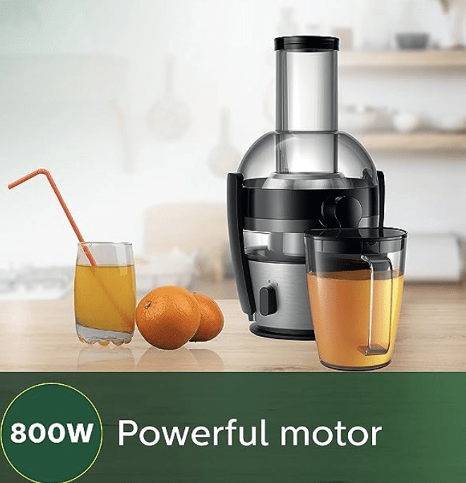 फिलिप्स विवा कलेक्शन HR1863/20 2-लीटर जूसर (काला/सिल्वर), 800 वाट 