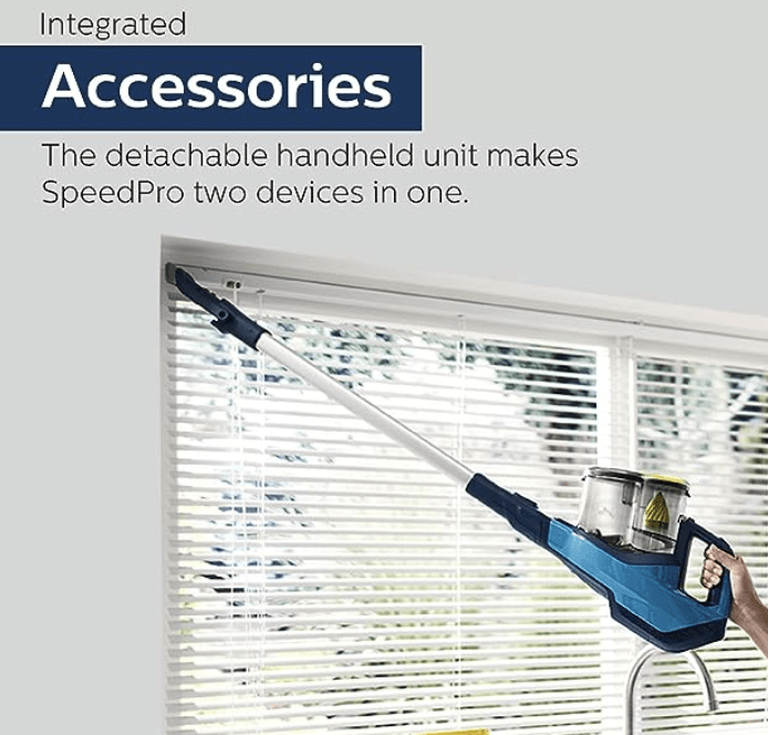 फिलिप्स डोमेस्टिक अप्लायंसेज स्पीडप्रो एक्वा कॉर्डलेस वैक्यूम क्लीनर FC6728/01 वैक्यूम और मॉप सिस्टम के साथ डेनिम ब्लू मेटैलिक, मीडियम 