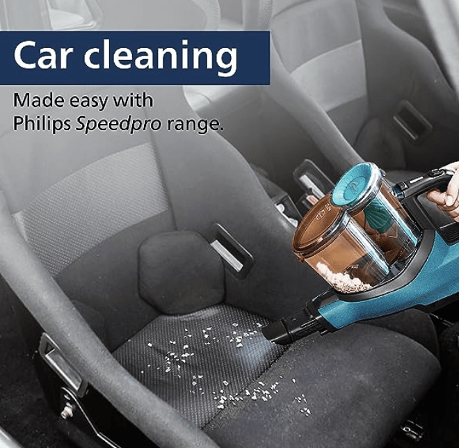 Philips Domestic Appliances SpeedPro Aqua Cordless Vacuum Cleaner FC6728/01 with Vacuum and mop System Denim Blue Metallic, Medium-3
