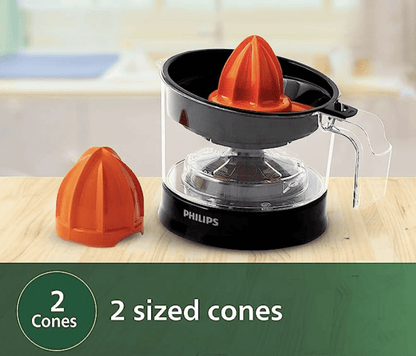 PHILIPS Citrus Press Juicer HR2788/00, Black &amp; Transparent, Medium