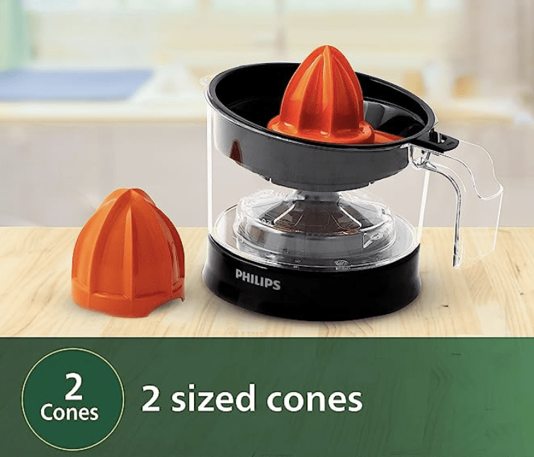 PHILIPS Citrus Press Juicer HR2788/00, Black &amp; Transparent, Medium-2