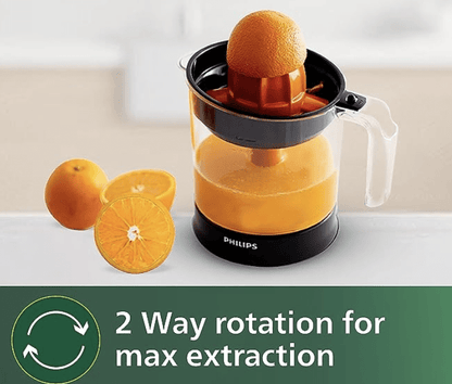 பிலிப்ஸ் சிட்ரஸ் பிரஸ் ஜூஸர் HR2799/00, கருப்பு &amp; டிரான்ஸ்பரன்ட், பெரியது