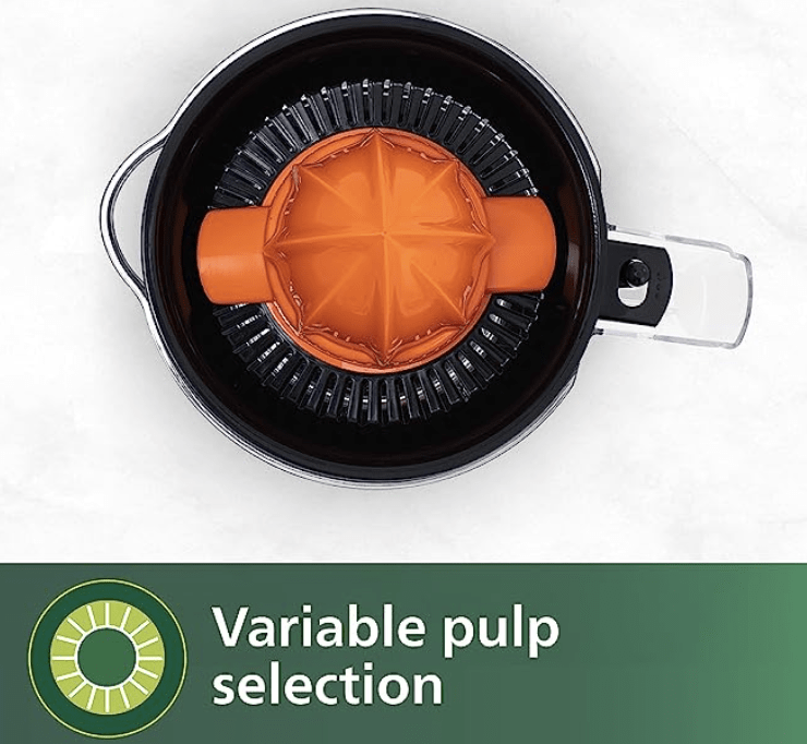 பிலிப்ஸ் சிட்ரஸ் பிரஸ் ஜூஸர் HR2799/00, கருப்பு &amp; டிரான்ஸ்பரன்ட், பெரியது