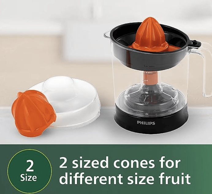 PHILIPS Citrus Press Juicer HR2799/00, Black &amp; Transparent, Large-2
