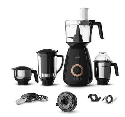 PHILIPS Mixer Grinder 3-in-1 750 Watt (Mixer Grinder + Juicer + Food Processor) 4 Jar, (HL7707/00)