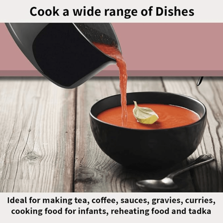 Hawkins Futura Hard Anodised Saucepan, Capacity 1 Litre, Diameter 14 cm, Thickness 3.25 mm, Black (AS10) (Aluminium)-3