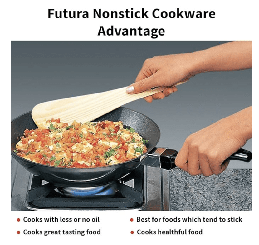 Hawkins Futura Nonstick Deep-Fry Pan (Stir-Fry Pan) 2 L, 26 cm, 3.25 mm (Black)