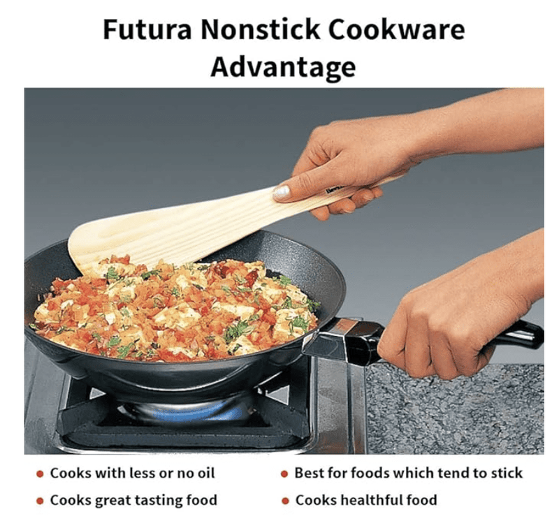 Hawkins Futura Nonstick Deep-Fry Pan (Stir-Fry Pan) 2 L, 26 cm, 3.25 mm (Black)-2