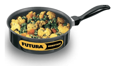 Hawkins Futura Nonstick Curry Pan (Saute Pan) 2 L, 20 cm, 3.25 mm (Black)