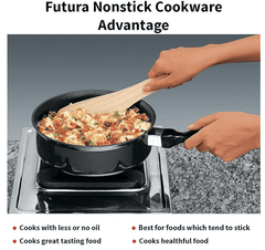 Hawkins Futura Nonstick Curry Pan (Saute Pan) 2 L, 20 cm, 3.25 mm (Black)-2
