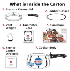 Stainless Steel Hawkins Contura 3 Litre Pressure Cooker Induction Compatible-2