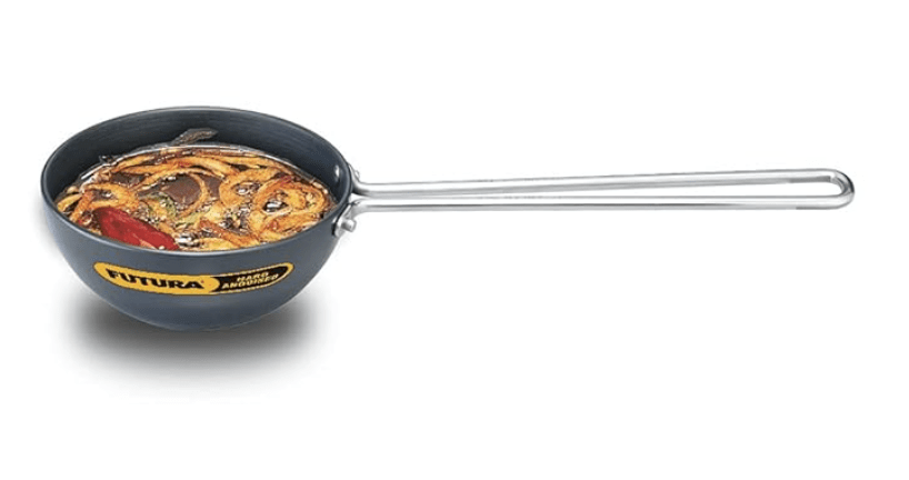 Hawkins Futura Hard Anodised Tadka Pan 12cm, 3.25mm (Spice Heating Pan), Aluminium, Black