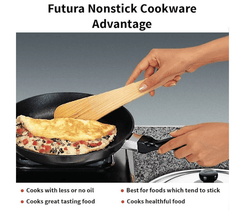 Hawkins Futura 22 cm Frying Pan, Non Stick Fry Pan with Stainless Steel Lid, Small Frying Pan, Black (NF22S)-2