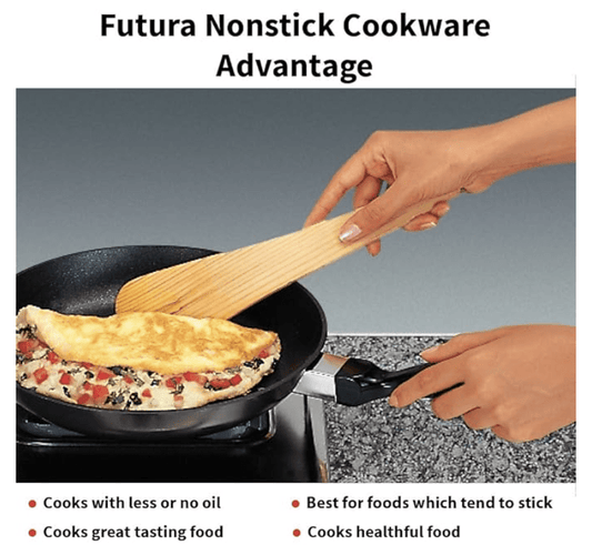 Hawkins Futura 30 cm Frying Pan, Non Stick Fry Pan, Big Frying Pan, Black (NF30)