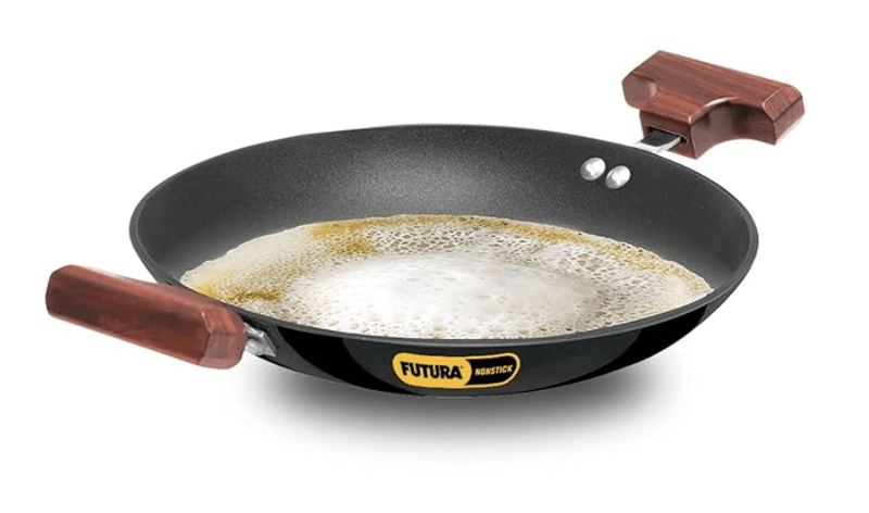 Hawkins Futura Nonstick Breakfast Pan (Appachatty) 0.9 L, 22 cm, 3.25 mm with SS Lid (Black)-1