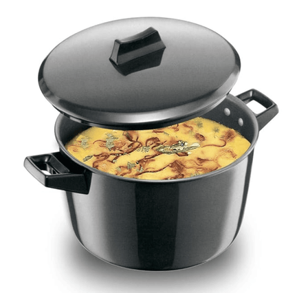 Hawkins Futura Hard Anodised Cook-n-Serve Bowl 5 L, 23 cm, 4.06 mm, Aluminium, Black