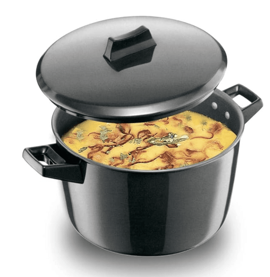 Hawkins Futura Hard Anodised Cook-n-Serve Bowl 5 L, 23 cm, 4.06 mm, Aluminium, Black