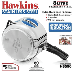 Hawkins Stainless Steel 8L Pressure Cooker with Induction Compatible-3