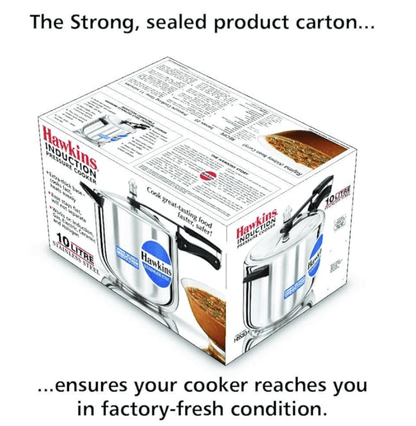 Hawkins Stainless Steel 10L Pressure Cooker Induction Compatible