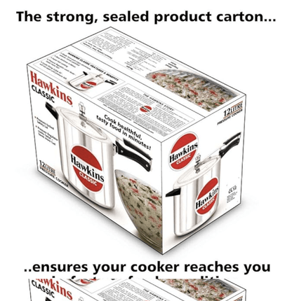 Hawkins Classic 12 Litre Aluminium Inner Lid Pressure Cooker, Best Cooker, Big Pressure Cooker, Silver (CL12)