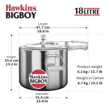 Hawkins BigBoy 18L Pressure Cooker