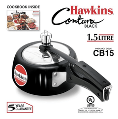 Hawkins 1.5 Litre Contura Black Pressure Cooker, Hard Anodised Inner Lid Cooker, Baby Cooker, Black(CB15)-4