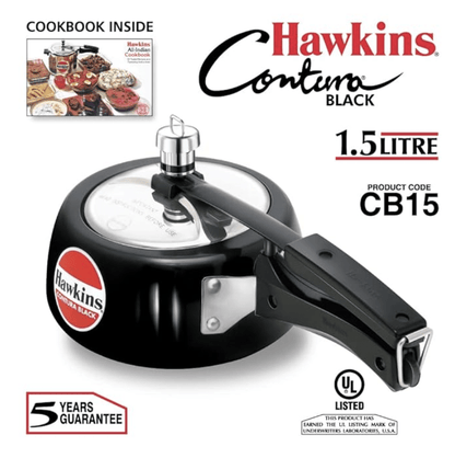 Hawkins Contura Hard Anodized Pressure Cooker, 1.5 Liters